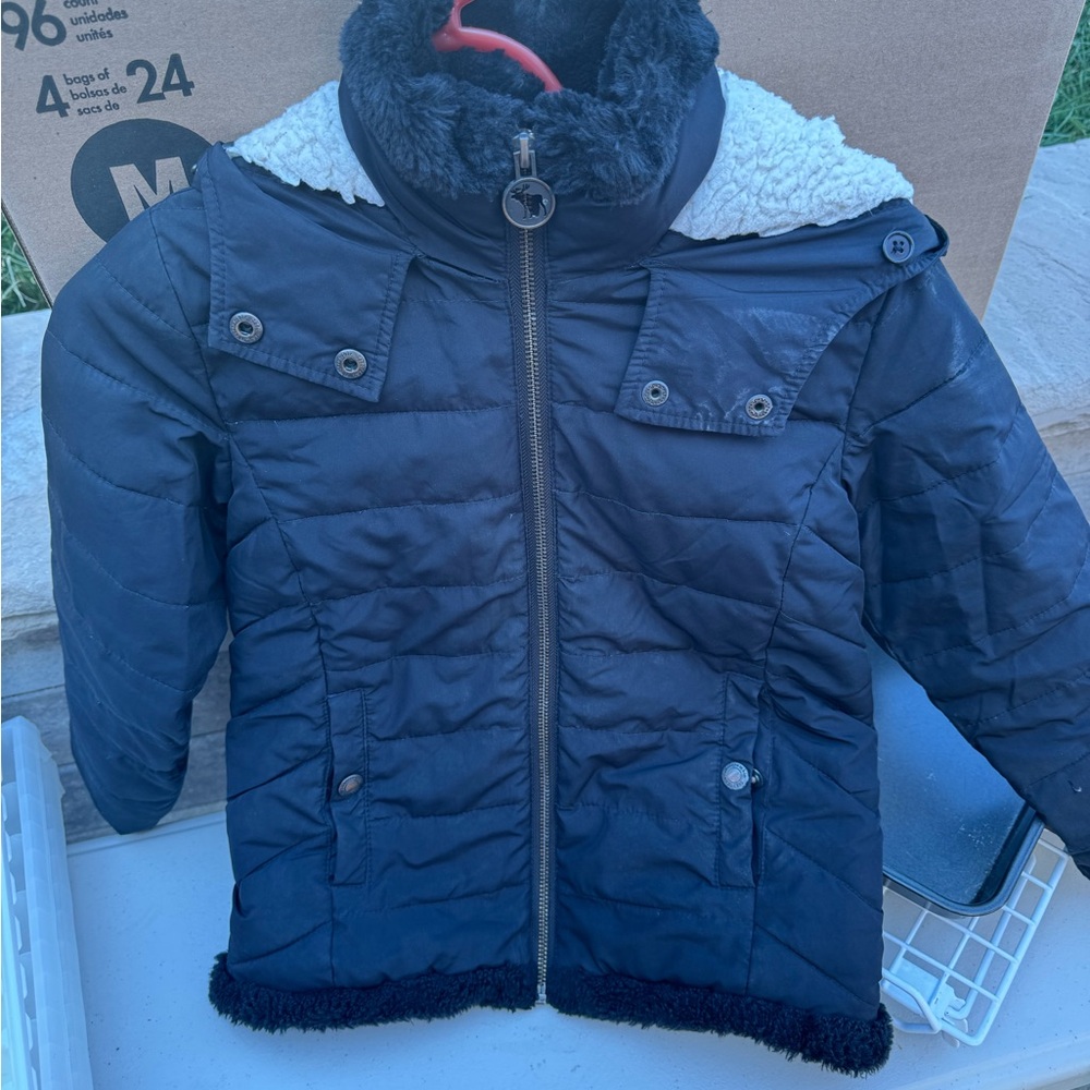 Abercrombie Kids Navy Quilted Puffer Jacket